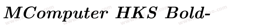 MComputer HKS Bold字体转换